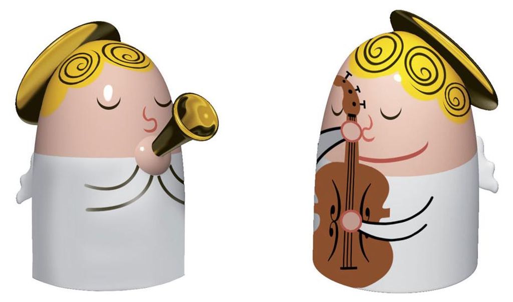 Alessi - Angels Band, Engelfiguren Set 1 - AMGI26SET1, Produktbild 