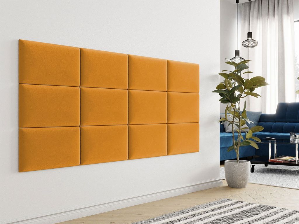 Čalúnený nástenný panel 50x30 PAG - žltý Obrázok produktu 