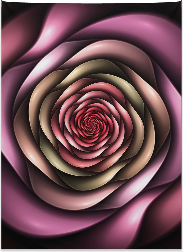 Abakuhaus Spiers Wandteppich, Rosen-Blumenblatt-moderne Kunst aus Weiches Mikrofaser Stoff Kein Verblassen Klare Farben Waschbar, 110 x 150 cm, Meh...