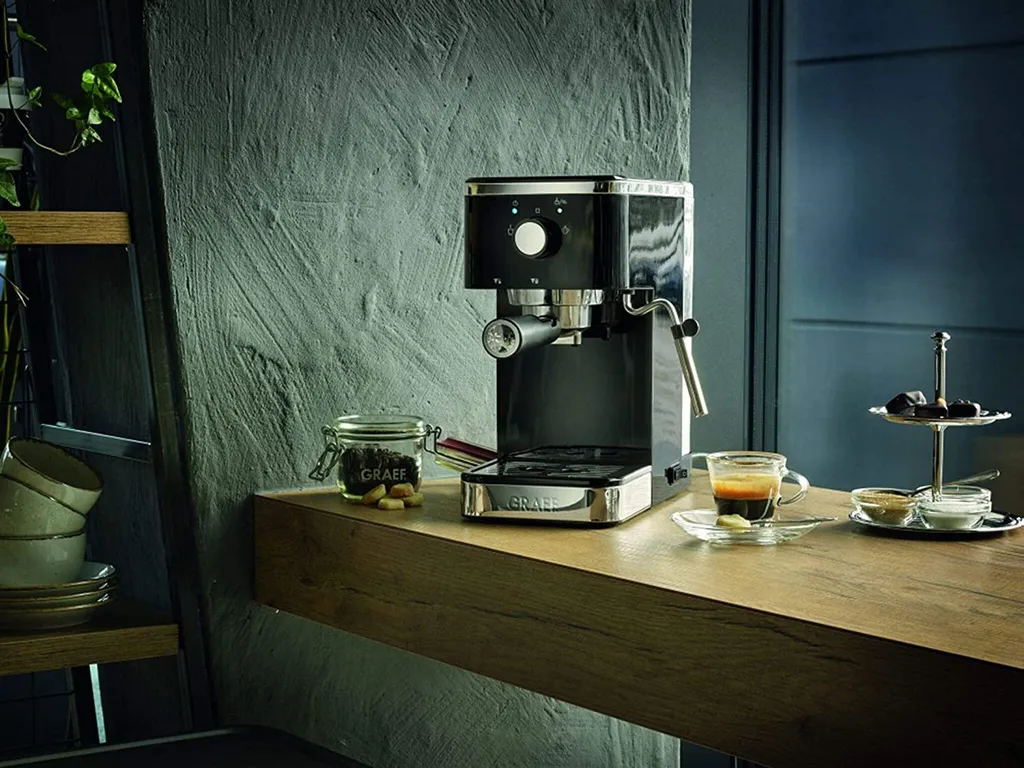 Machine à piston expresso Graef ES402 compacte en inox avec chauffe rapide - 14