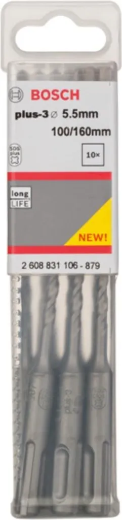 Punte Muro 5.5 mm SDS Plus 160 mm per Tasselli - 10 Pezzi Bosch