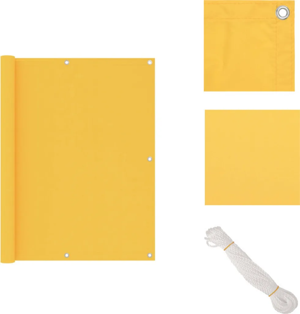 Telo Parasole Balcone 120x300 Giallo Oxford vidaXL - Estate Privata