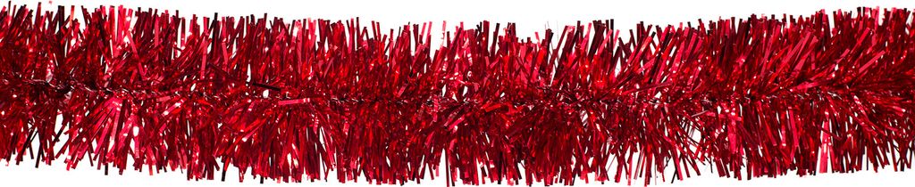 Weihnachtsgirlande Lametta 5cm, 3 Meter rot Produktbild 