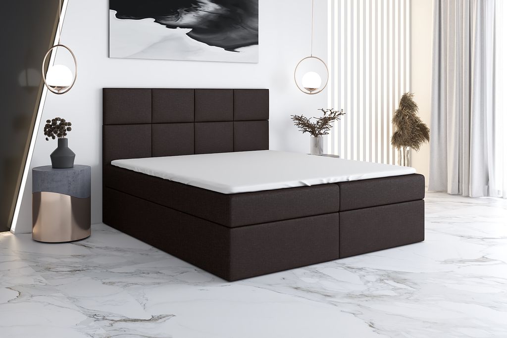 Boxspringbett VAR 160x200 mit 2 Bettkästen, Bonell-Matratze und Topper. Möbel vom Hersteller- Handarbeit! Bett Komplett-Set mit Matratze, Bettkas...