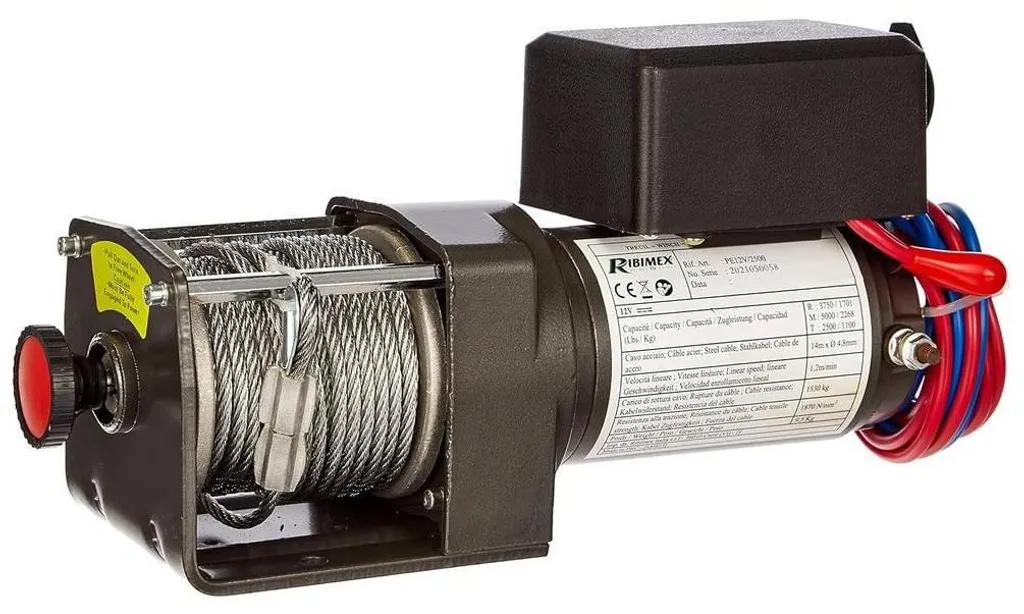 Treuil de Levage Électrique 12V - Traction 1,1 Tonne Idéal Remorque