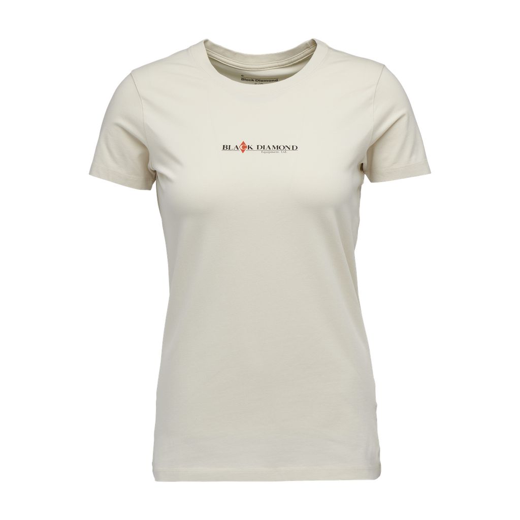 Heritage Wordmark Ss Tee, Damen, Off White, L - Black Diamond