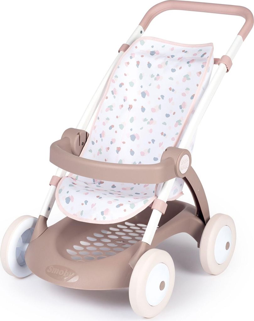 Smoby - Baby Nurse Puppenwagen - Kleiner Puppenwagen Für Dein Püppchen Bis 42 Cm, Mit Waschbarem Stoffbezug Und Sonnenschutz, Für Kinder Ab 18 Monaten