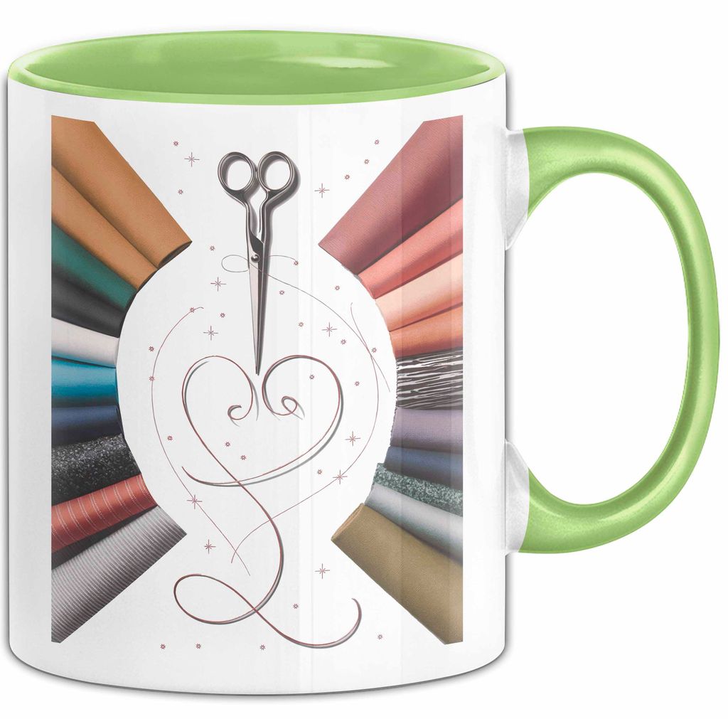 Schneider Tasse Geschenk Lustige Geschenkidee Spruch Für Näh Künstler (Grün)