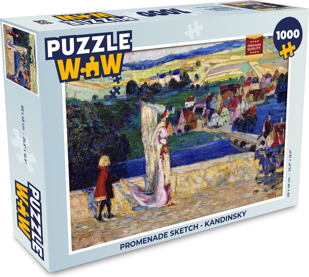 MuchoWow Puzzle 1000 Teile Skizze Promenade - Kandinsky - Erwachsene - Rätsel