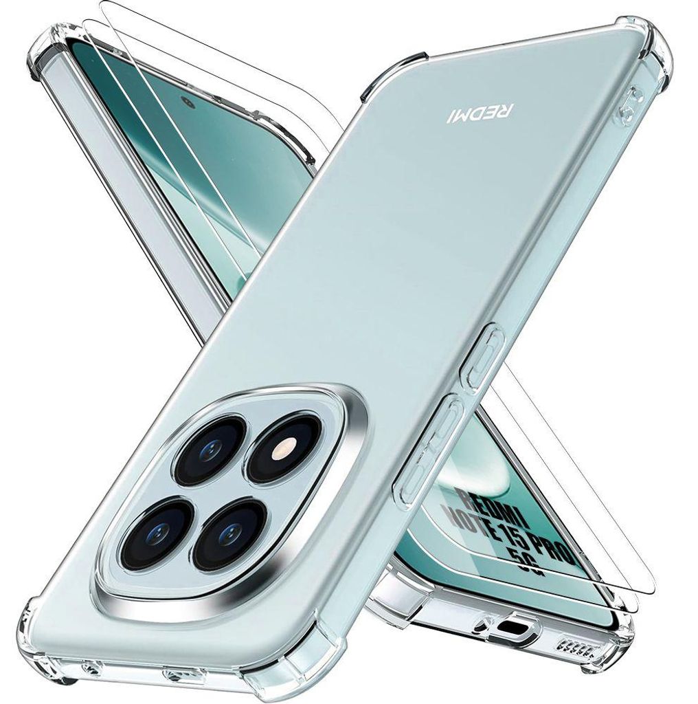 Coque + 2 Verres Trempés pour Xiaomi Redmi Note 15 Pro 5G, Image du produit 