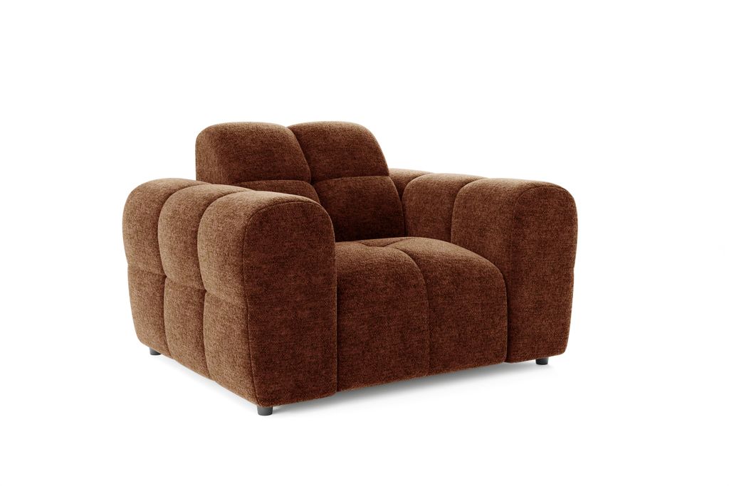 LetSit Sessel Andrea Raven Relaxsessel Fernsehsessel Bequemer Sessel aus Webstoff Loungesessel Ruhesessel Für Wohnzimmer Schlafzimmer Büro Braun