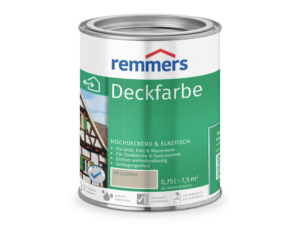 Remmers Deckfarbe Hellgrau 0,75 L Dose Obrázok produktu 