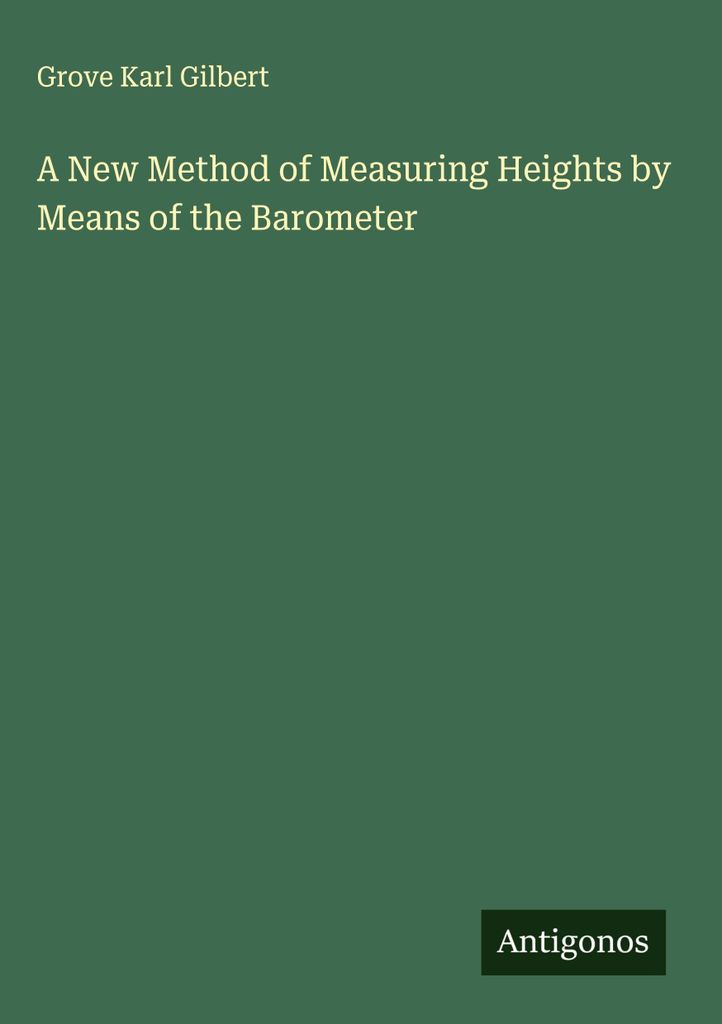 Eine neue Methode der Höhenmessung mit Hilfe des Barometers
