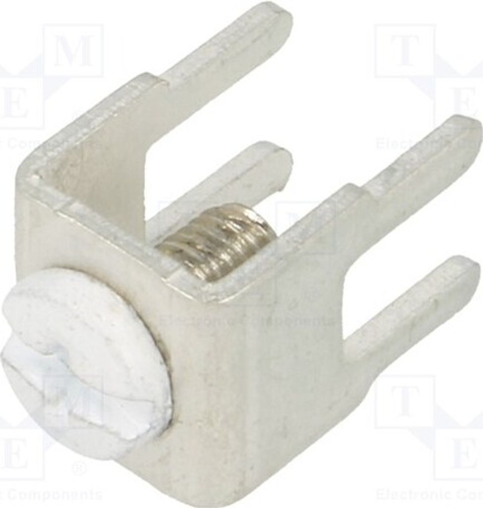 1x Verbinder: Schraubklemme weiss THT,Schraubklemme 7,5x5mm 7772-4 -Lötanschlüsse