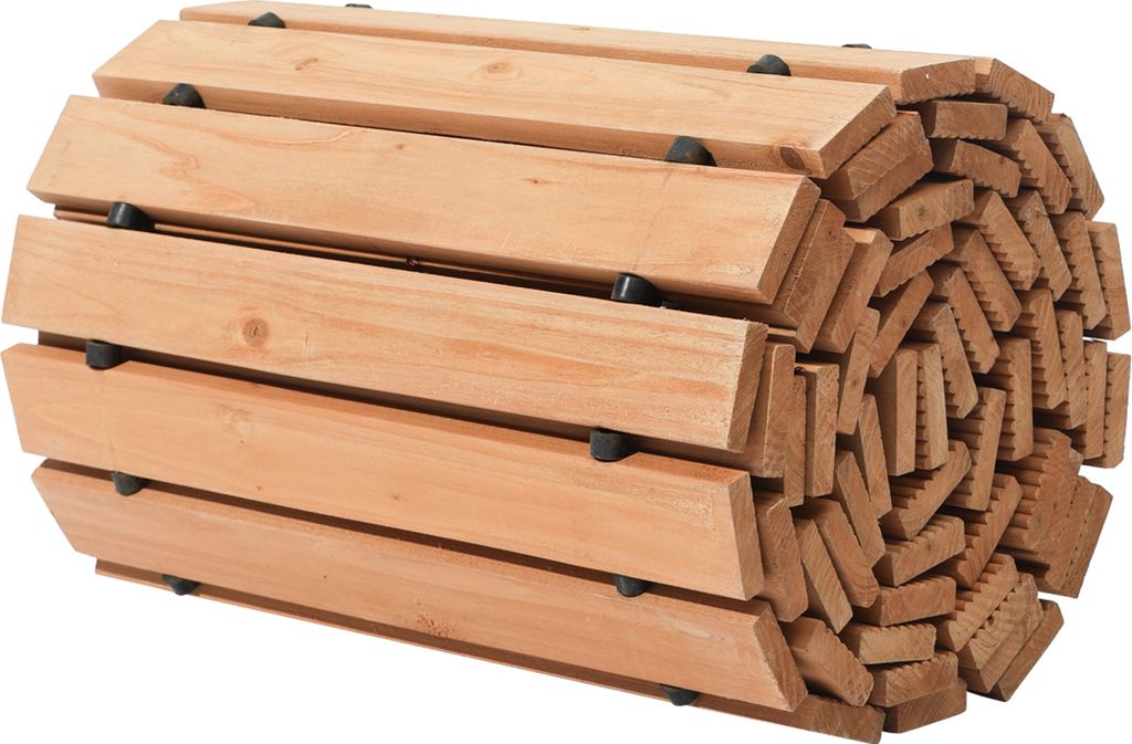 SucceBuy Gerader Gartenweg aus Holz, ausrollbarer Gehweg, Produktbild 