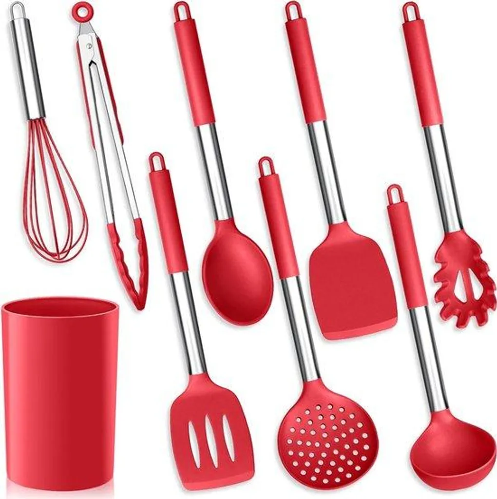 Ustensiles de cuisine silicone et inox : ne raye plus et ne fond pas - 2