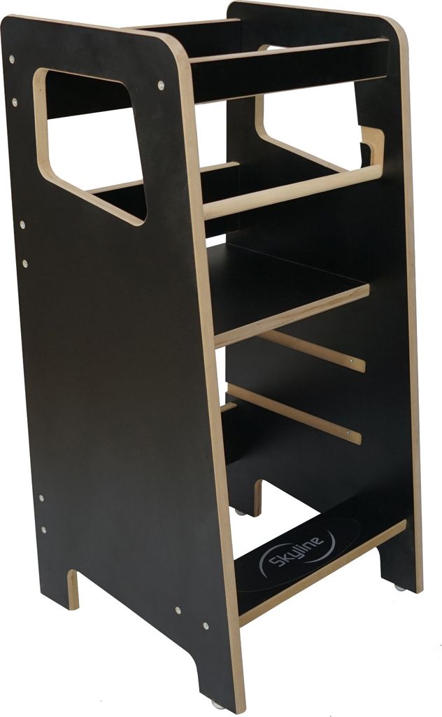 Skyline Steh und Lernturm Baby ab 1 Jahr Montessori Learning Tower Tritthocker Kinder Kitchen Helper Kinderhochstühle Faltbarer Neuheit