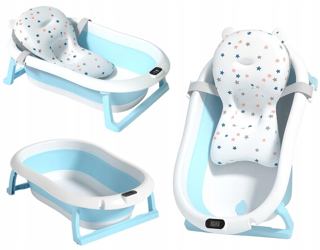 Babywanne - Babybadewanne 72x40 cm - Babybadewanne Blau - Produktbild 