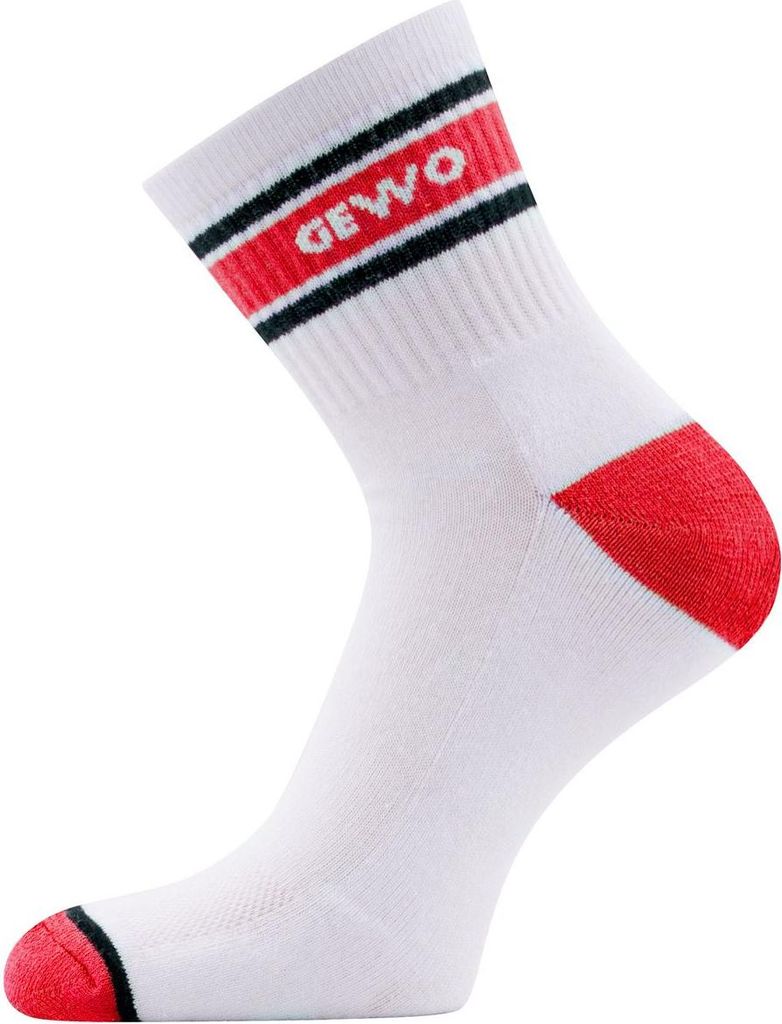 Tischtennissocken Herren Damen GEWO Step Flex-3 weiß-rot 39-41 Sportsocken