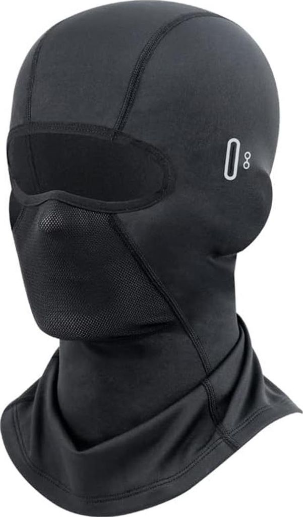 Fahrradkappen, atmungsaktive Vollgesichtsmaske zum Radfahren, Angeln, Wandern (Schwarz L)