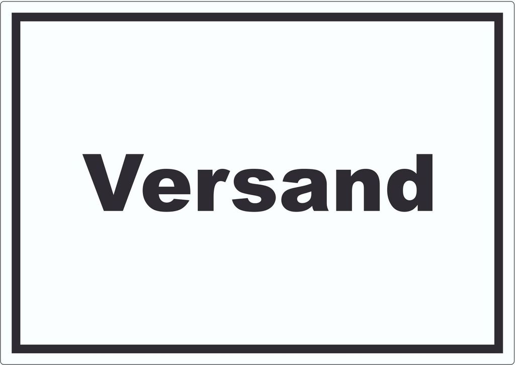 Versand Aufkleber mit Text Lieferung shipping waagerecht A2 (420x594mm)