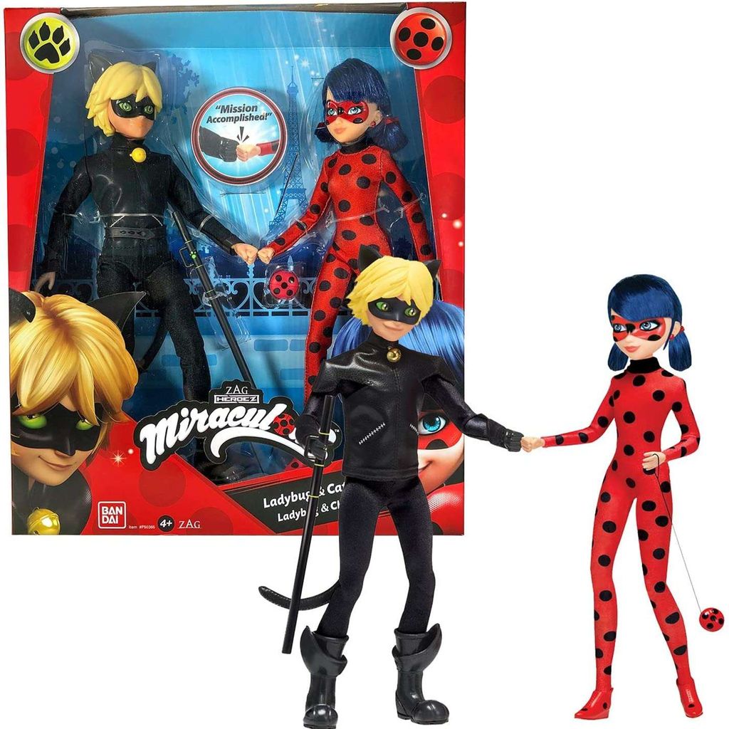 Set de poupées Miraculous Coccinelle et Cat Noir 2 poupées Image du produit 