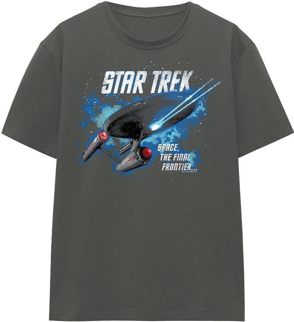 Star Trek - "The Final Frontier" T-Shirt für Herren/Damen Uni TV16266 (M) (Holzkohle)
