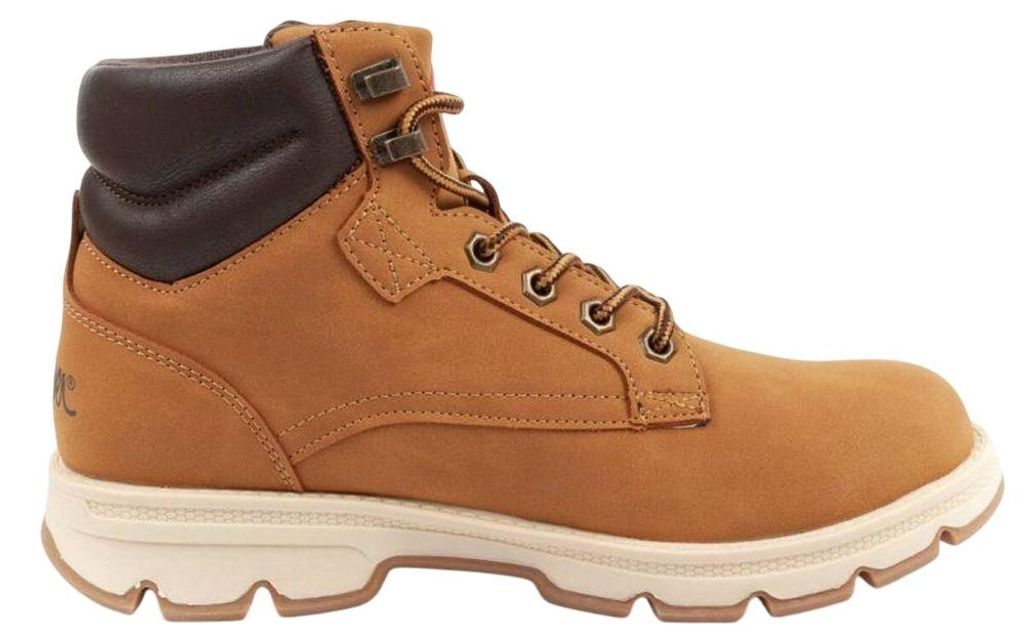 Lee Cooper - Logo Stiefeletten für Herren, Ökologisches Leder PP7851 (44 EU) (Braun/Schwarz)