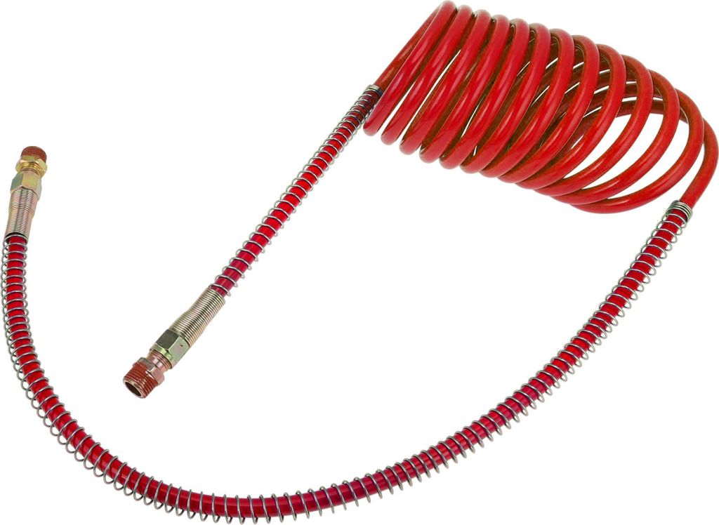 Luftbremsenschlauch-Ölkühler gewickelte lange Schwanzleitung 12 Kreisbremsen-Spulen-Kabel für LKW-Traktoren-Montage mit 1/2" NPT-Anschluss 15 ft...