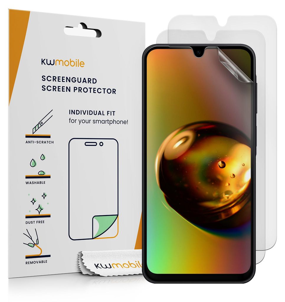 kwmobile 3x Folie matt kompatibel mit Samsung Galaxy A17 4G / 5G - Displayschutzfolie Schutzfolie - Displayschutz Displayfolie entspiegelt