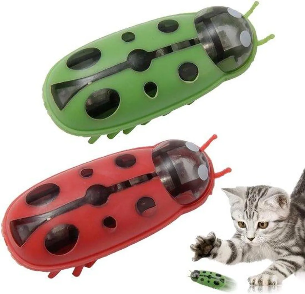 Jouet pour chat autonome : lot de 2 insectes électriques pour s'amuser