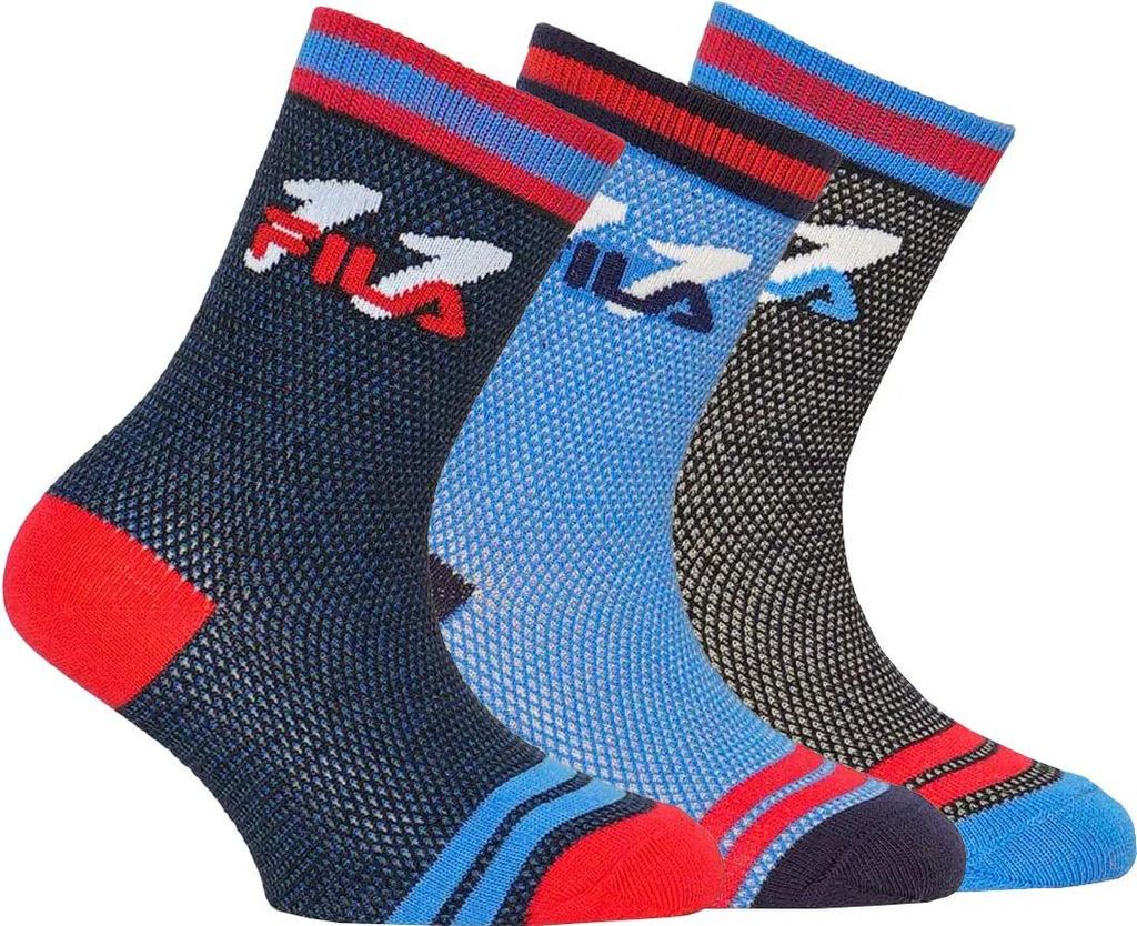 Kindersocken Fila Jr. Sock City 3er-Pack Blau