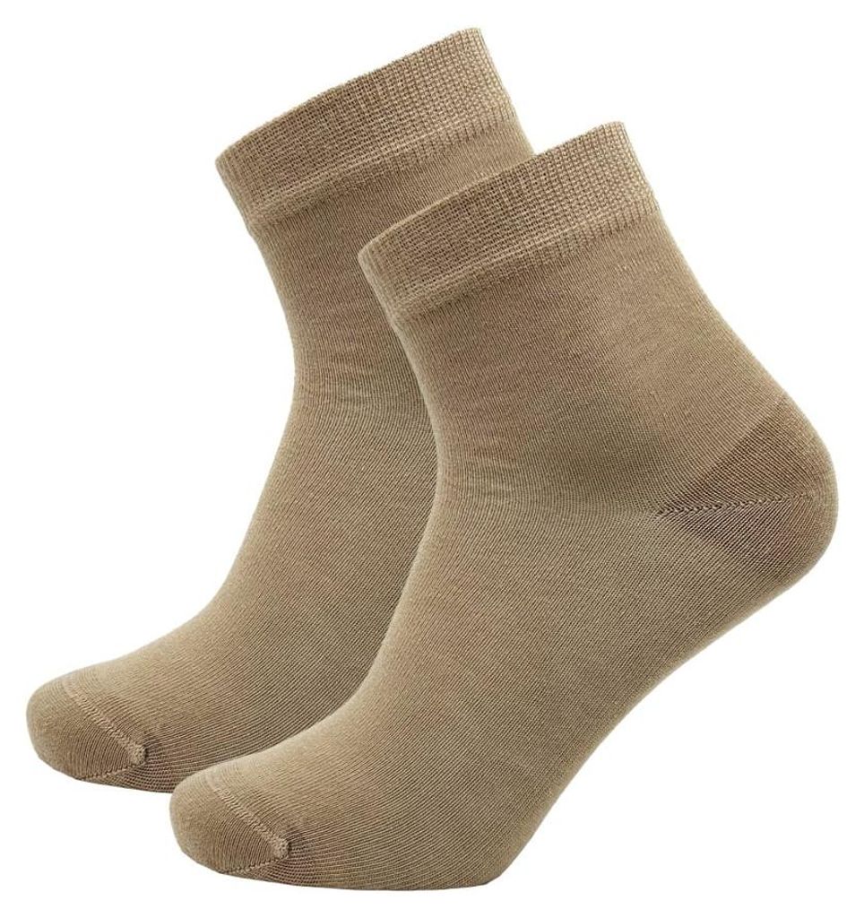 Quarter-Socken aus Lyocell - 2 Paar - Beige - 35-38