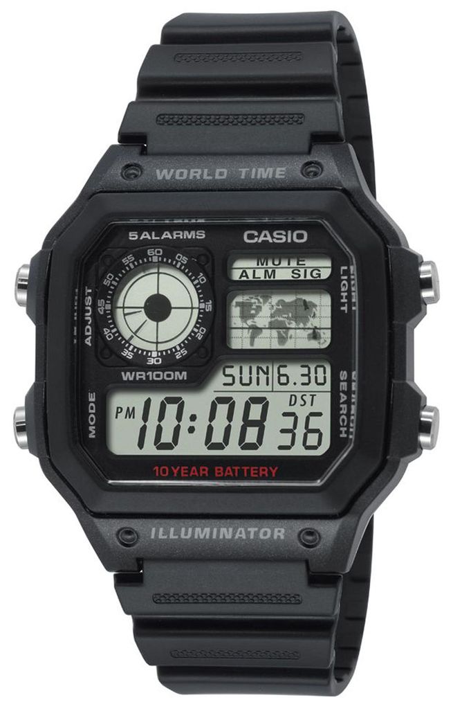 Casio AE-1200 Collection Herren-Armbanduhr, schwarz Immagine del prodotto 