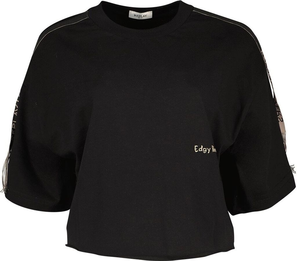 Replay W3798p.000.23608p Kurzarm-t-shirt Schwarz M Frau Schwarz M
