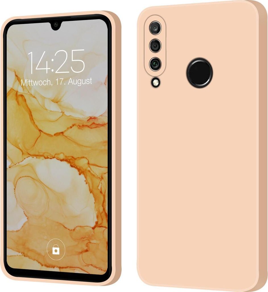 A product shot of a phone case, showing both the front and back.