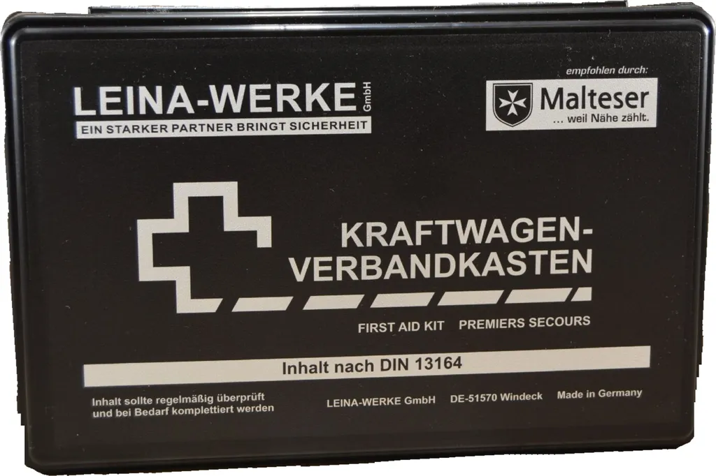 Kit Emergenza Auto Leina-Werke 10002 DIN 13164 Nero per Viaggi - 5