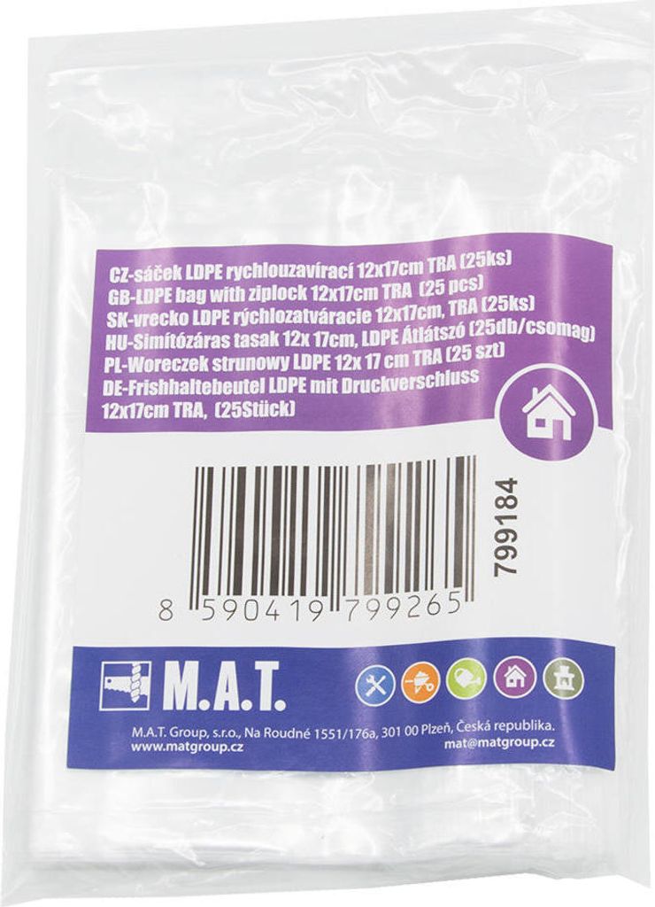 LDPE-Beutel 12x17cm TRA (25 Stk.)