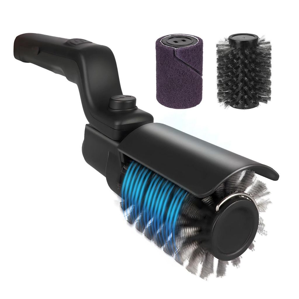 Elektrische Grillbürste,2600mAh, BBQ Grillbürste, 180°Einstellbar, Wasserdicht für Grillroste,Wasserdicht für Grillroste,Schwarz