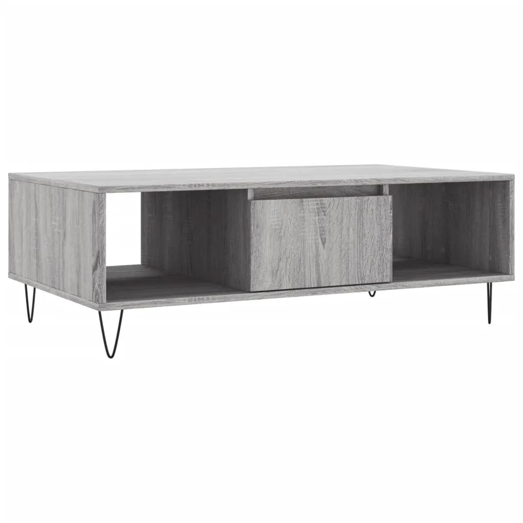 Tavolino Salotto Grigio Sonoma SYFAX 104x60cm Legno di Qualità
