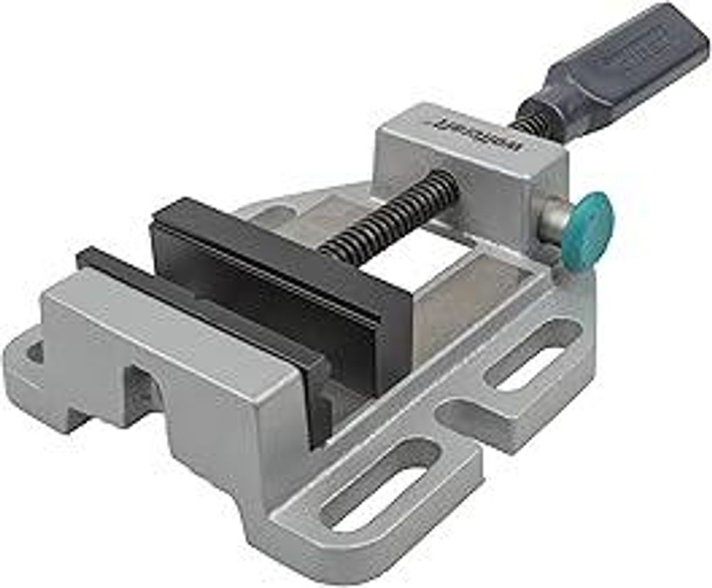 Maschinenschraubstock - 3423000 - mit Schnellverstellung, 200 kg Spannkraft - 80 mm Spannweite - 80 mm Stahlbacke mit horizontalen V-Nuten zum Span...