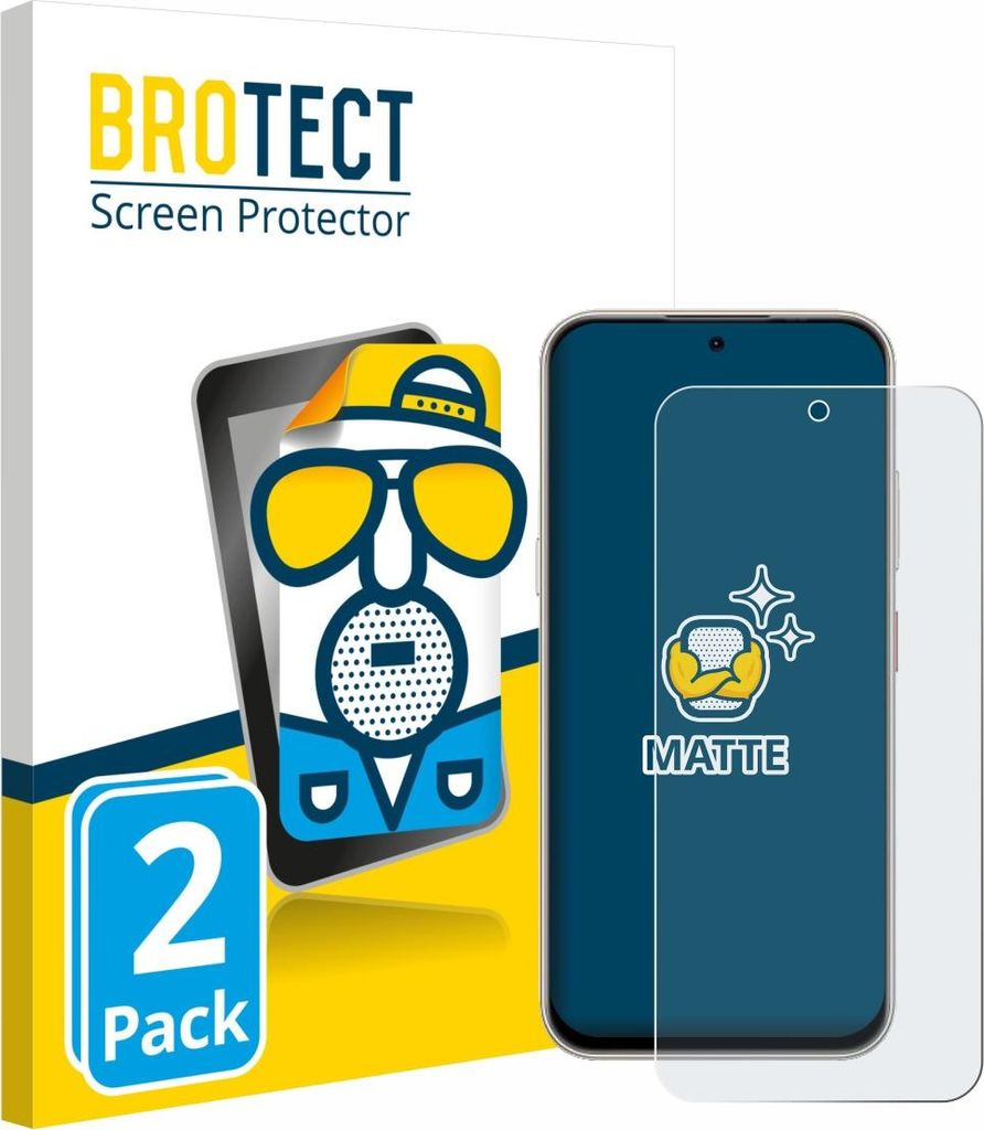 2x BROTECT Schutzfolie für Nubia V80 Pro Displayschutz Displayschutzfolie Folie Matt Entspiegelungsfolie