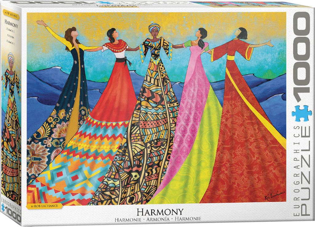 1000 Teile Puzzle - Puzzle - Harmonie der Kulturen + Puzzle Zubehör