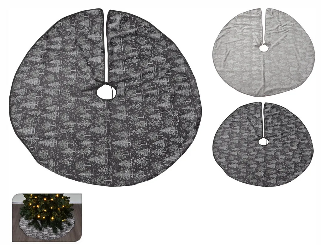 Stuoia Albero di Natale 95 cm Scuro | Tappeto Base Elegante per Interni