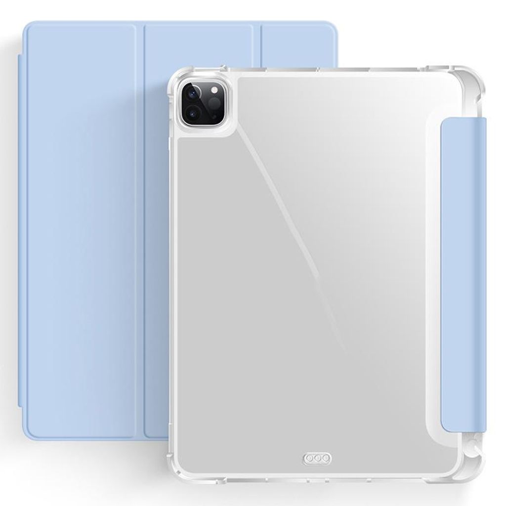 Hülle für iPad 10,9 Zoll(iPad10/Air4/5) mit Hartboden, Silikon-Stifthalter, Smart Sleep, Multi-Winkel-Ständer, Rundumschutz, Blau