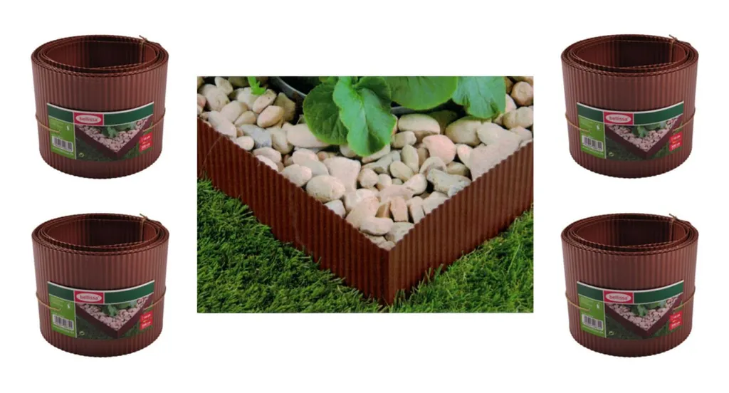 Bordure de parterre en métal 20m Bellissa laquée flexible et robuste