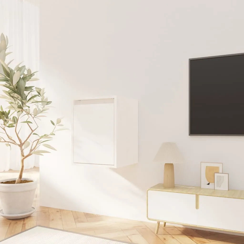 Armadietto Sospeso Bianco 30x30x40 cm | Pino Massiccio Living Store