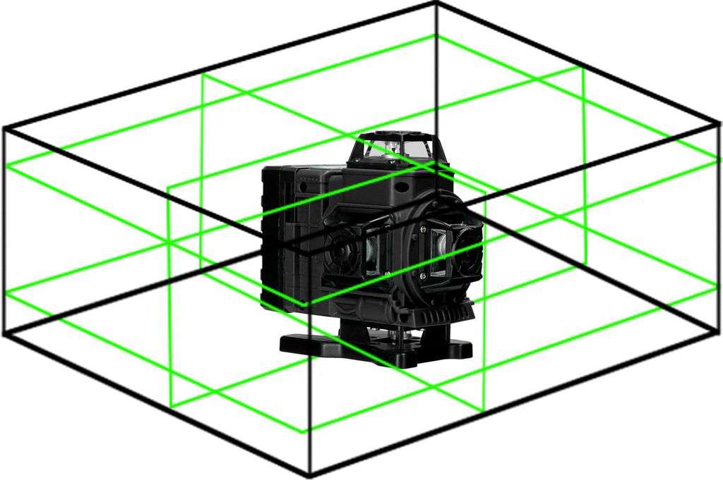 Multifunktionale 16-Linien Laserwasserwaage mit 3° Selbstnivellierung – Omnidirektionales Nivellierwerkzeug für Wand- und Bodensticker,Schwarz,...