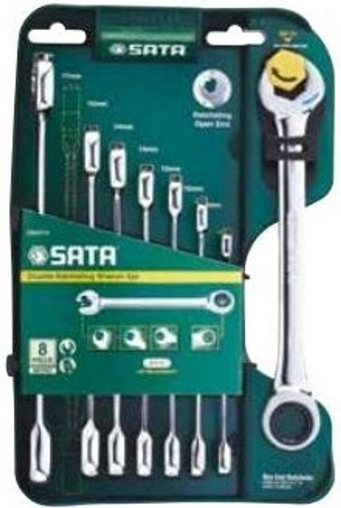 SATA 08007A Ratschen-Doppelringschlüsselsatz