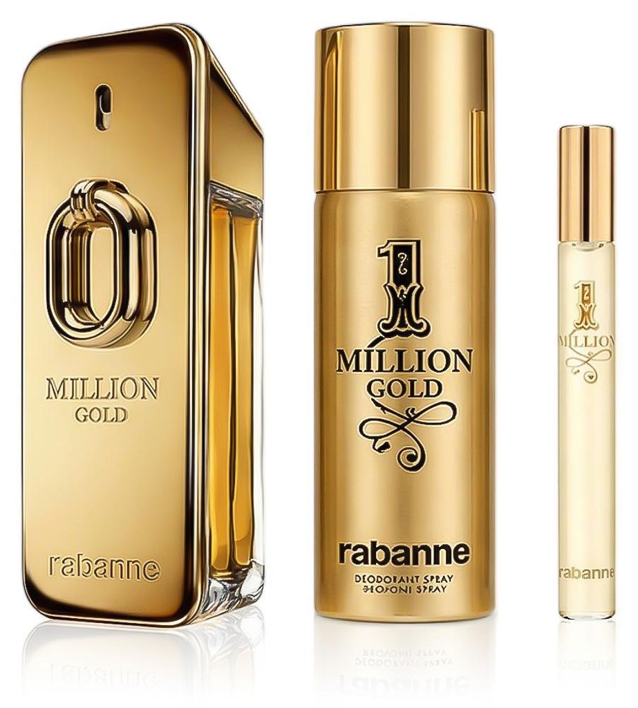 Paco Rabanne Million Gold Eau de Parfum Intense Set 100 ml + 150 ml Deodorant Spray + 10 ml